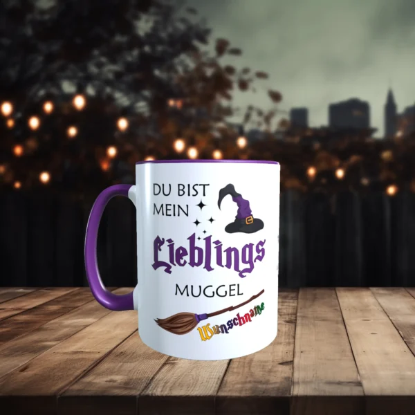 du bist mein lieblings muggel tasse lila links | tassenparadies.de