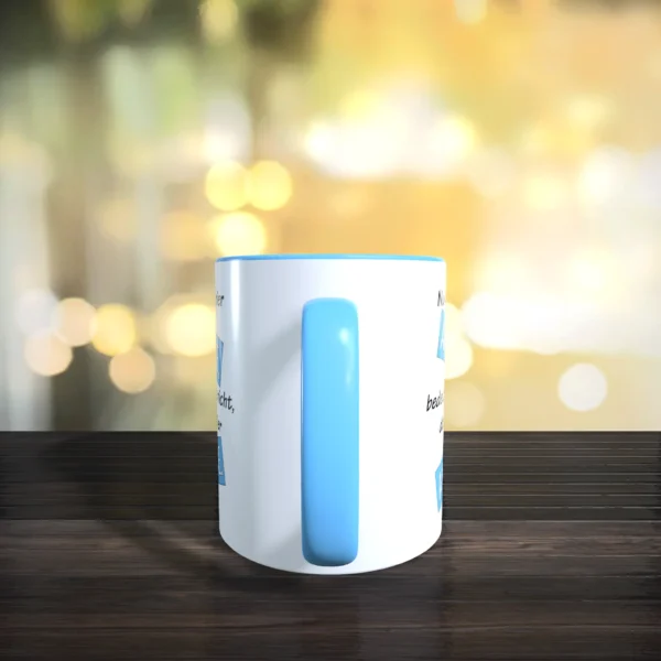 tasse arbeit hellblau vorne | tassenparadies.de