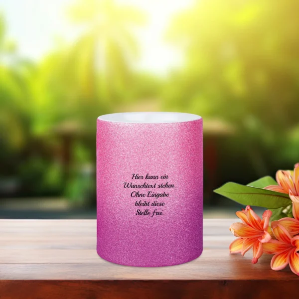 alles liebe glitzertasse muttertag pink lila hinten | tassenparadies.de