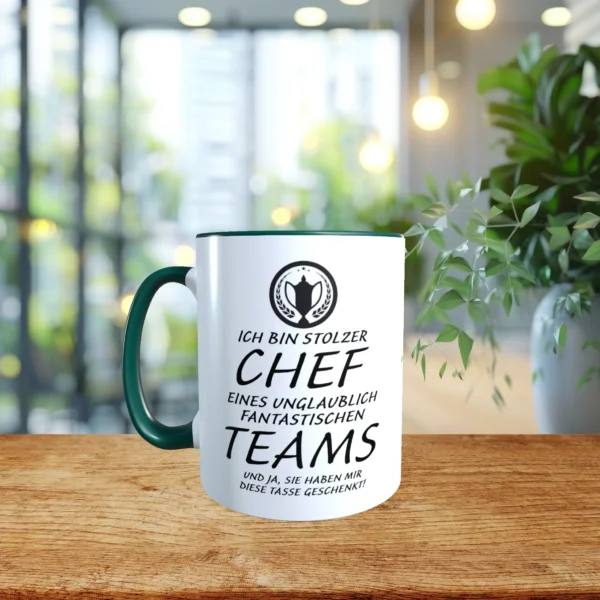 chef tasse dunkelgruen links | tassenparadies.de