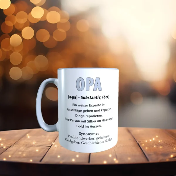 definition opa tasse grau links | tassenparadies.de