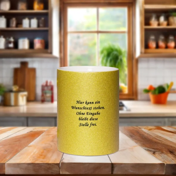 Alternative view of Glitzertasse - Wortwolke Oma mit liebevollen Worten in Herzform