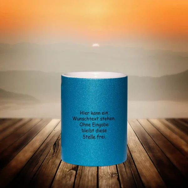 Alternative view of Glitzertasse - Riechst Du den Furz ist der Abstand zu kurz