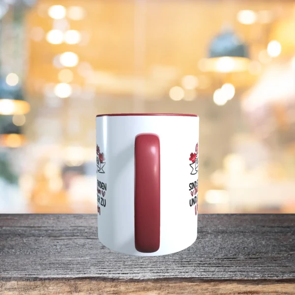 geschenk kollegin tasse bordeauxrot vorne | tassenparadies.de
