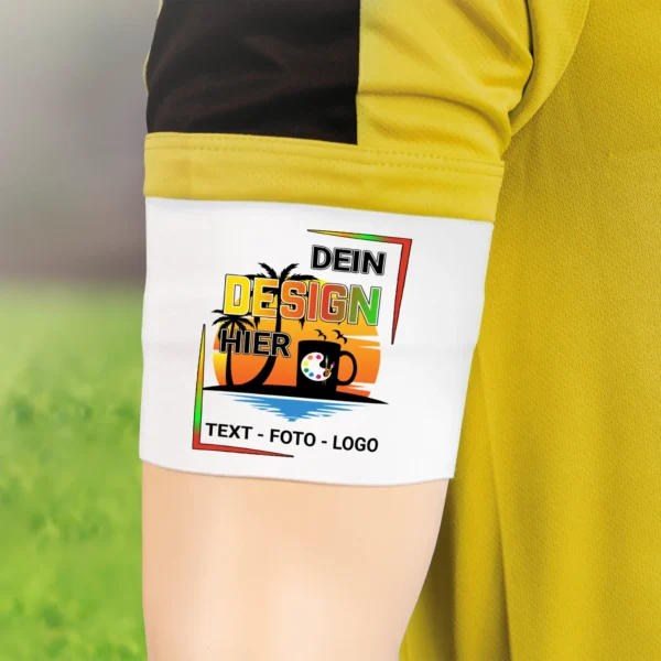 Kapitänsbinde gestalten mit Logo oder Texten