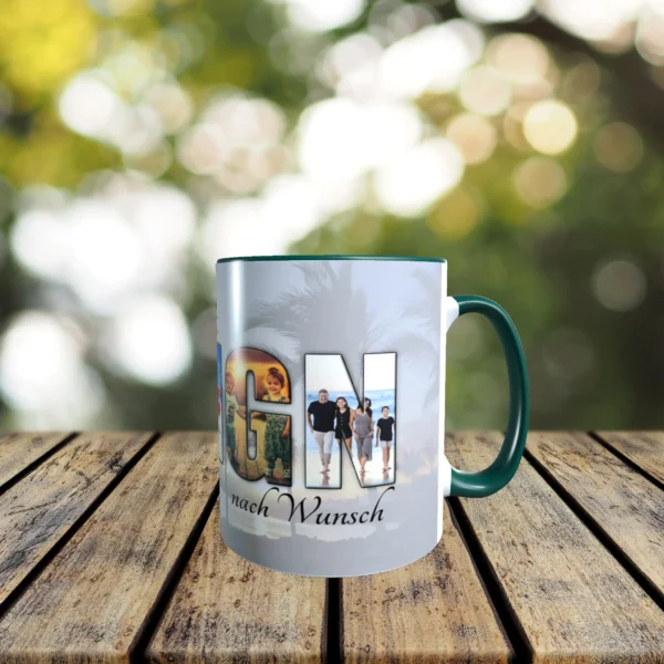 dunkelgruene tasse gestalten rechts | tassenparadies.de