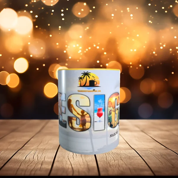 goldgelbe tasse gestalten hinten | tassenparadies.de