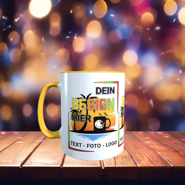 tasse gestalten goldgelb links | tassenparadies.de