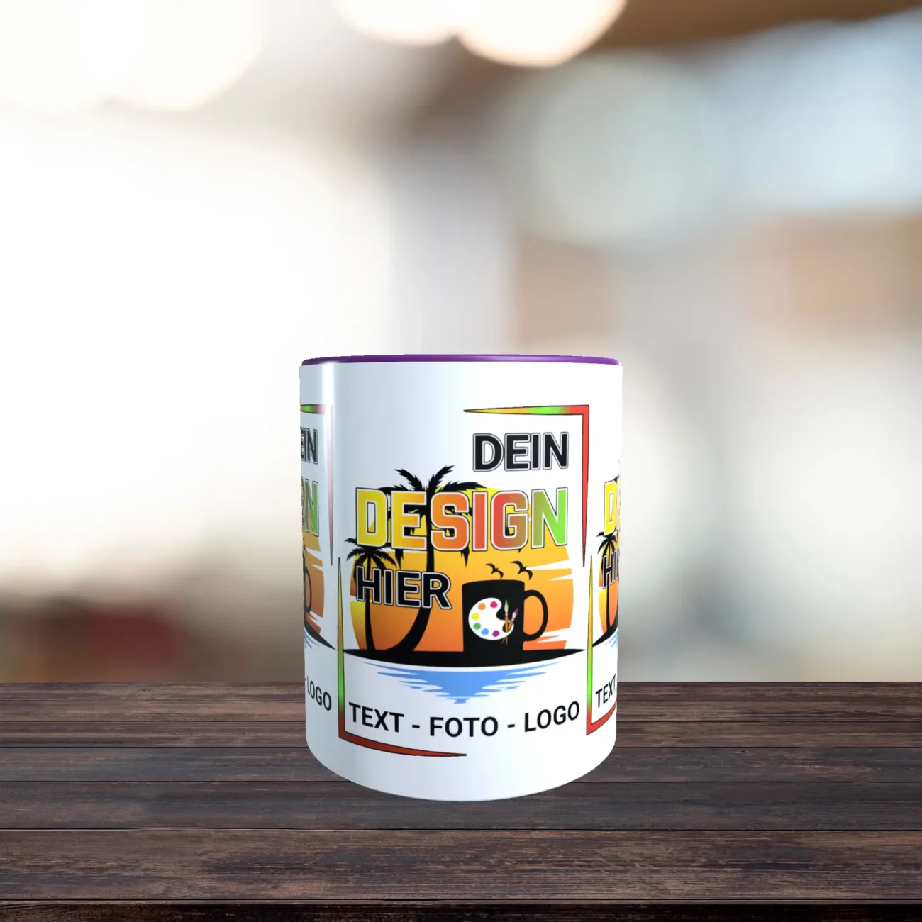 Tasse gestalten in der Farbe lila - Exakt nach Wunsch – Bild 2