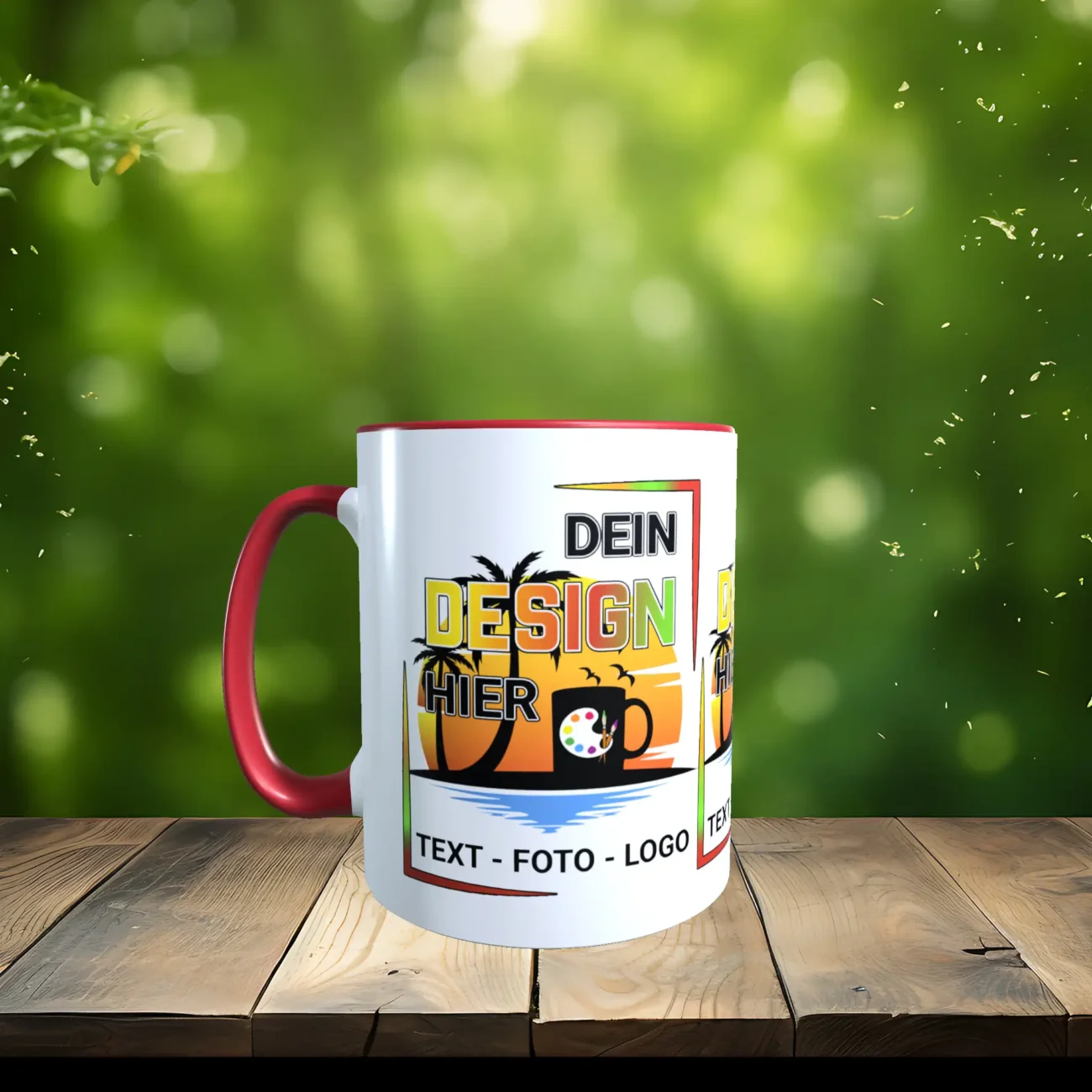 Tasse gestalten in der Farbe rot - Exakt nach Wunsch – Bild 3