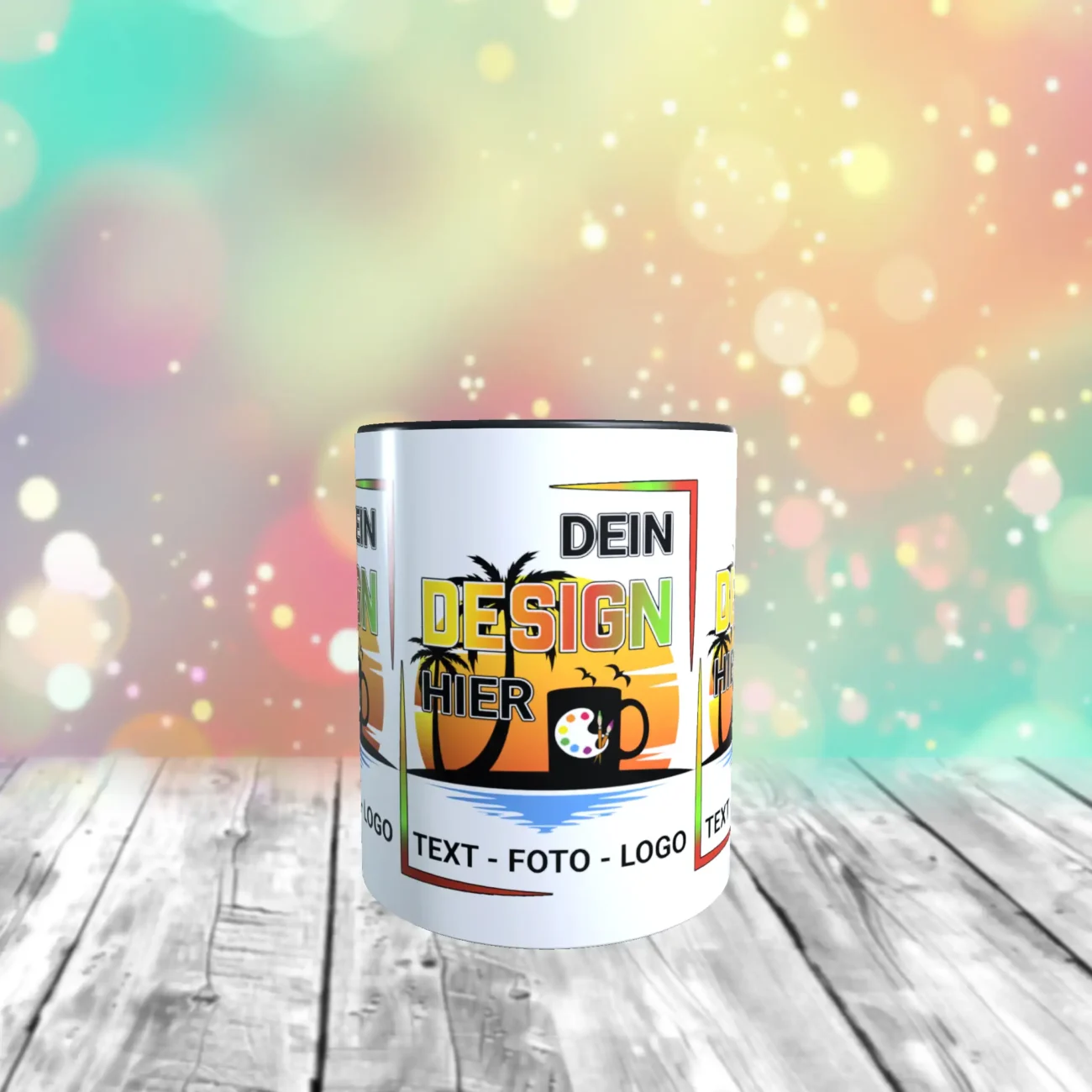 Tasse selbst gestalten in der Farbe schwarz - Exakt nach Wunsch – Bild 2