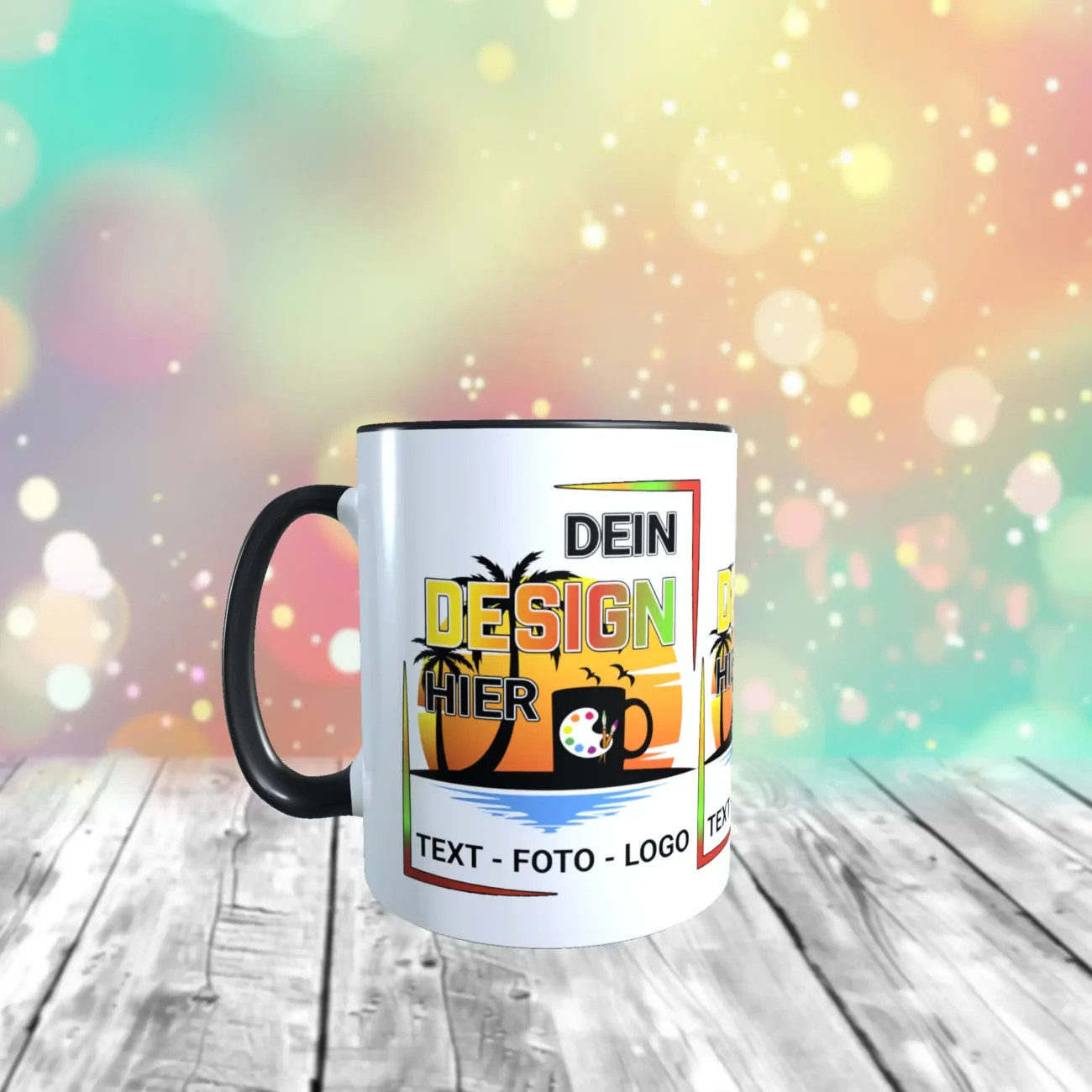 Tasse selbst gestalten in der Farbe schwarz - Exakt nach Wunsch – Bild 3