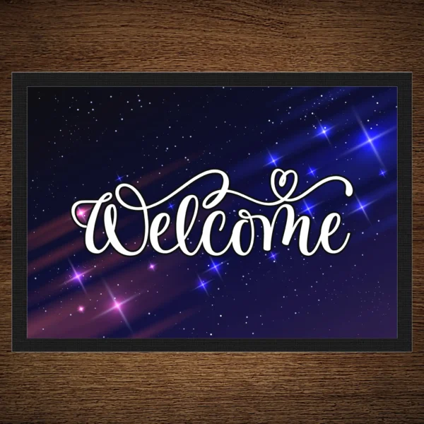 Fußmatte Welcome mit Sternen Motiv