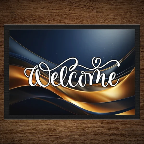 Fußmatte Welcome mit Wellen Motiv