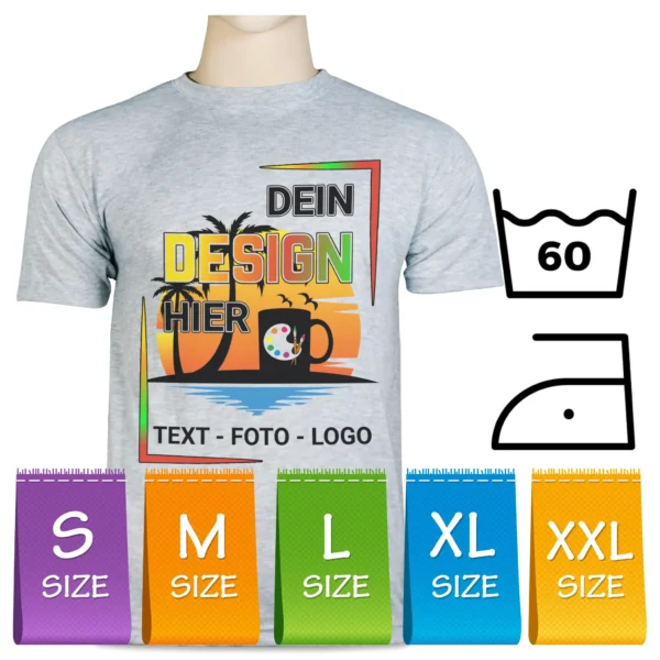 Vapor Apparel Ash Heather T Shirt gestalten | tassenparadies.de