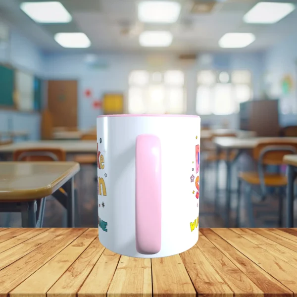 Danke Tasse Altrosa mit Wunschname vorne | tassenparadies.de