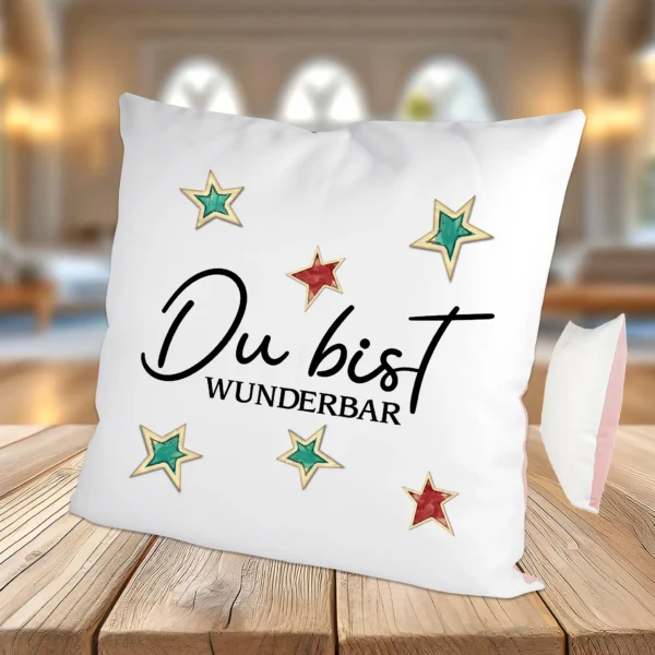 Kissen Du bist wunderbar Altrosa | tassenparadies.de