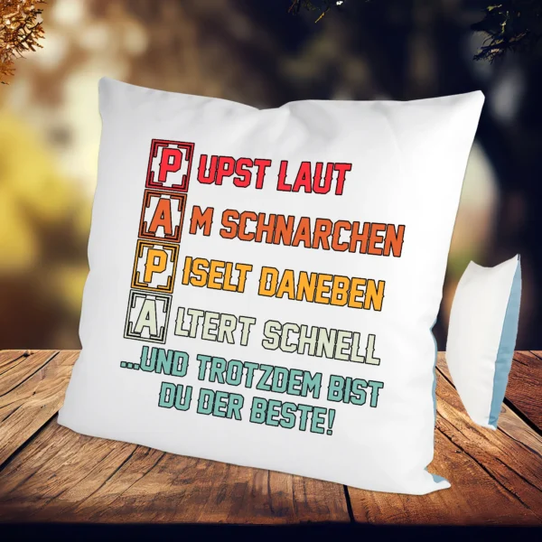 Kissen Papa Himmelblau | tassenparadies.de