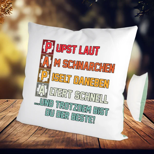 Kissen Papa Seegruen | tassenparadies.de