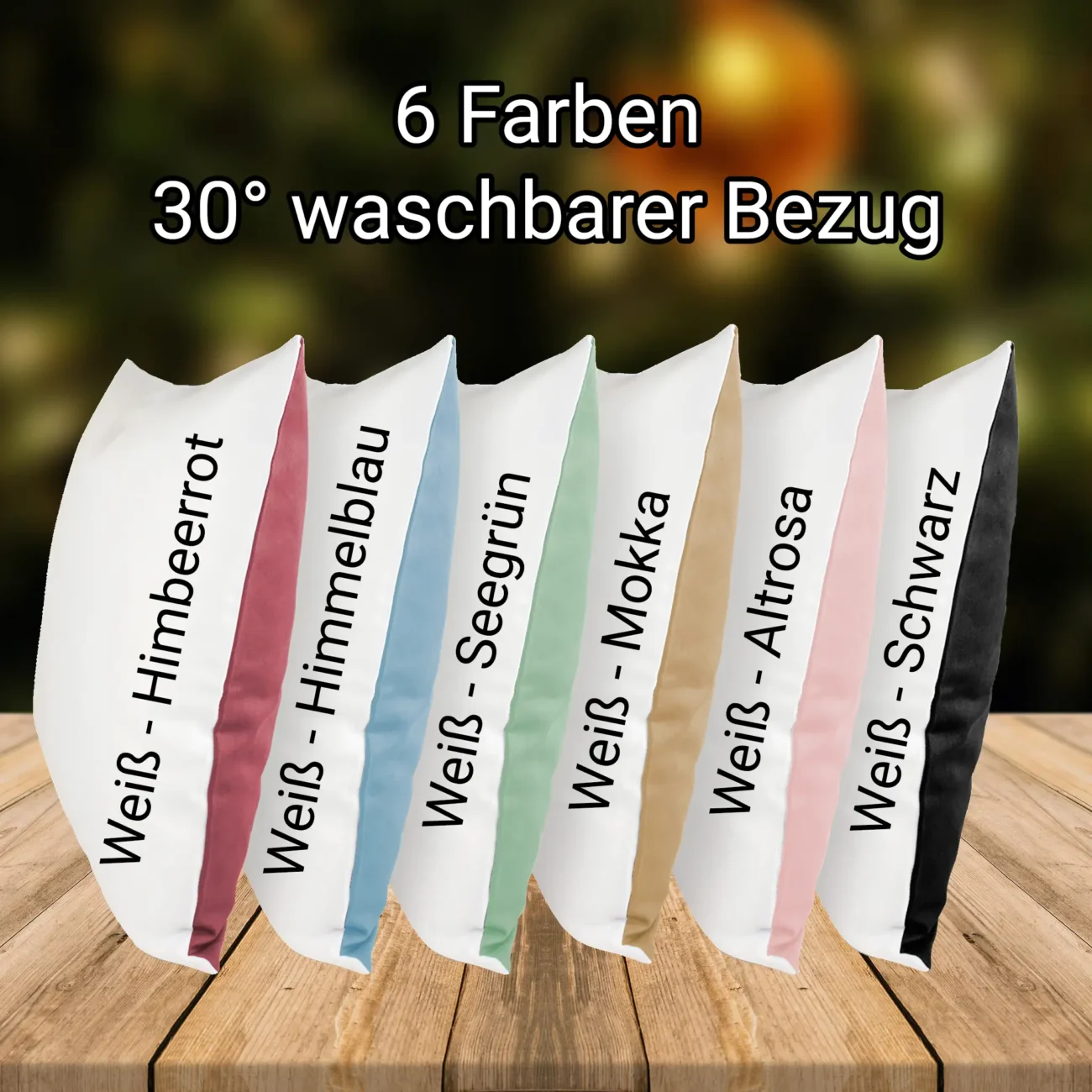 Kissen Weihnachten ist wenn die besten Geschenke am Tisch sitzen – Bild 2