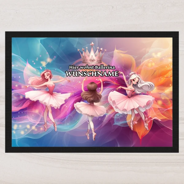 Fußmatte Ballerina mit Wunschname