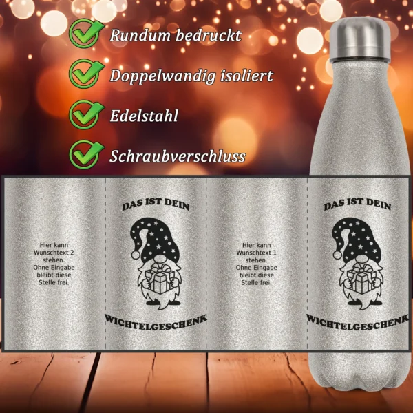 Alternative view of Glitzerflasche - Das ist Dein Wichtelgeschenk