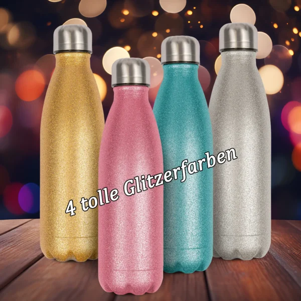 glitzerflasche du bist alle farben | tassenparadies.de