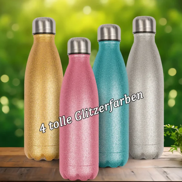 glitzerflasche la palma alle farben