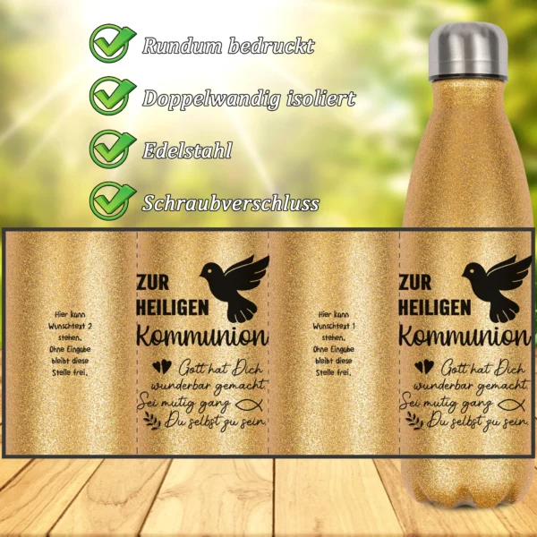 Alternative view of Glitzerflasche - Zur heiligen Kommunion