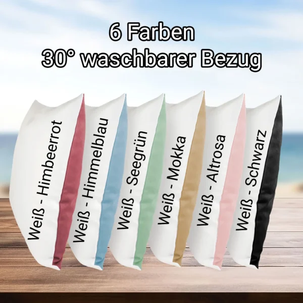 kissen geschenk segler mit dem spruch - essen schlafen segeln nochmal alle farben