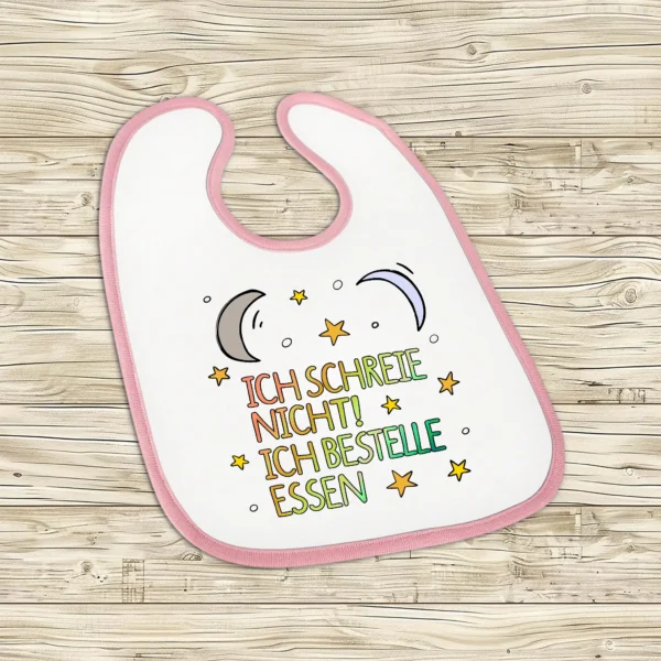 Alternative view of Babylätzchen mit Klettverschluss - Ich schreie nicht ich bestelle Essen