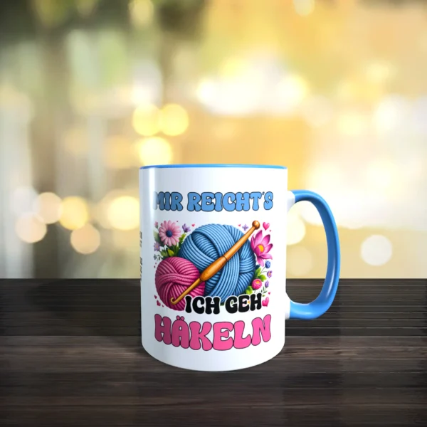 mir reichts ich geh häkeln tasse in cambridgeblau