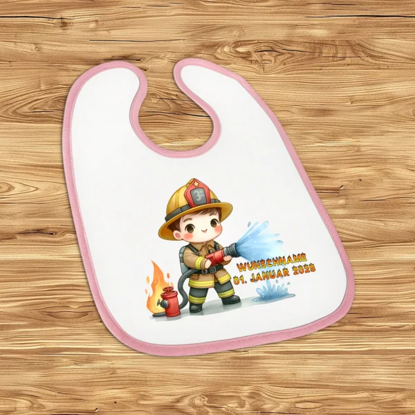 rosa babylaetzchen feuerwehrmann junge | tassenparadies.de
