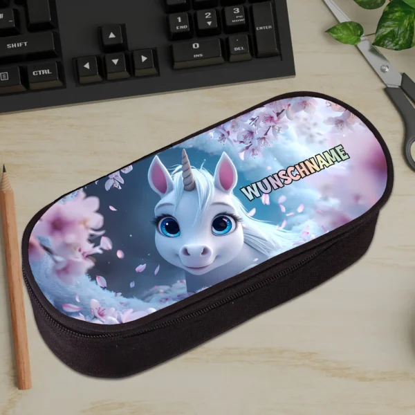 schlampermäppchen einhorn personalisierbar mit wunschname