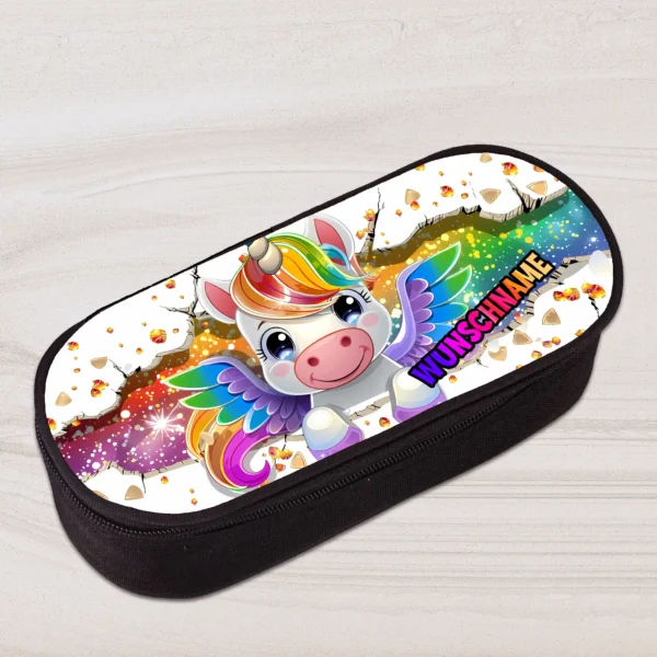 stiftebox einhorn mit wunschname personalisierbar