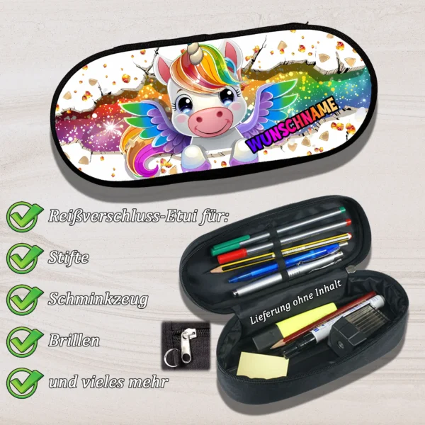 Alternative view of Stiftebox - Einhorn mit Flügel und Wunschname