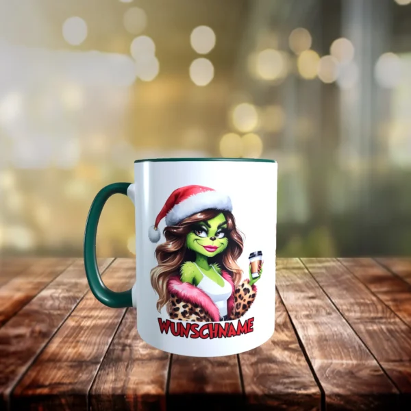 tasse mrs grinch dunkelgruen links | tassenparadies.de