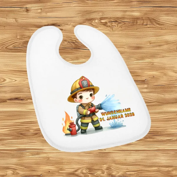 weisses babylaetzchen feuerwehrmann junge | tassenparadies.de