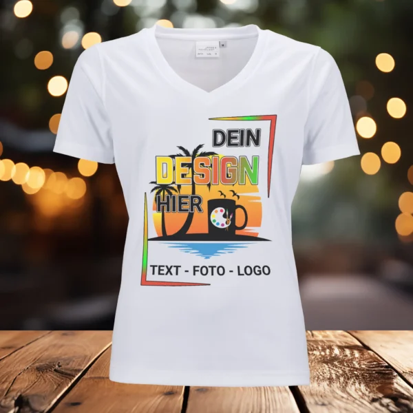 james nicholson frauen shirt gestalten mit v-ausschnitt