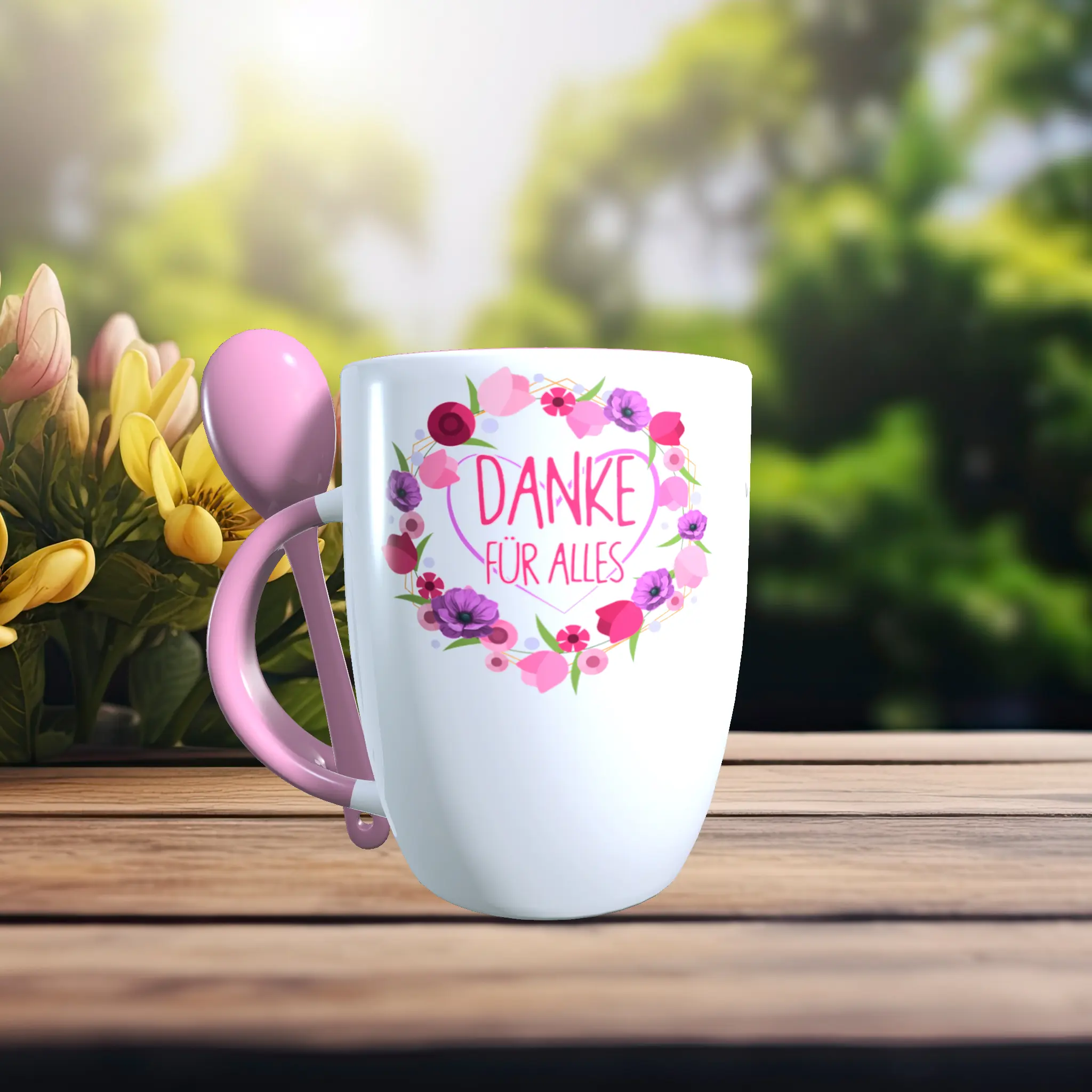 Tasse mit Löffel - Danke für Alles – Bild 3