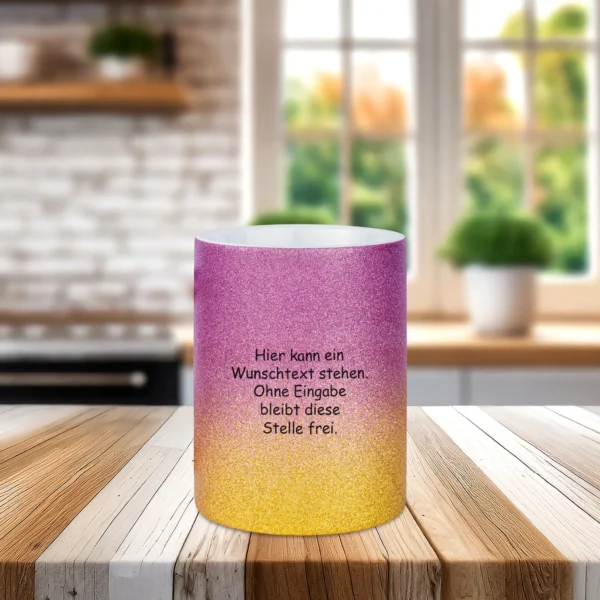 Alternative view of Glitzertasse - Ich wünschte Du würdest nebenan wohnen Motiv 2