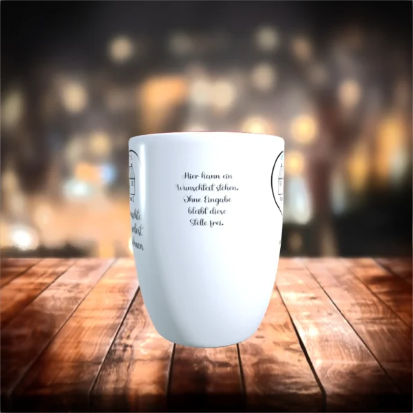 Alternative view of Tasse mit Löffel - Ich wünschte Du würdest nebenan wohnen