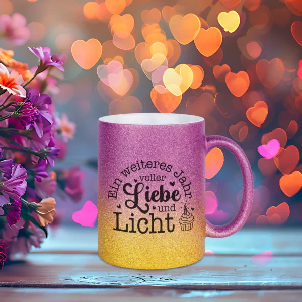 glitzertasse ein weiteres jahr voller liebe und licht