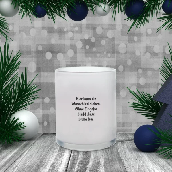 Alternative view of Satinierte Glastasse - Zeit für Glühwein