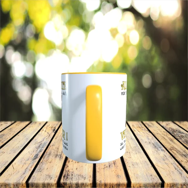 goldgelbe tasse alles gute verraeter Left 1 | tassenparadies.de