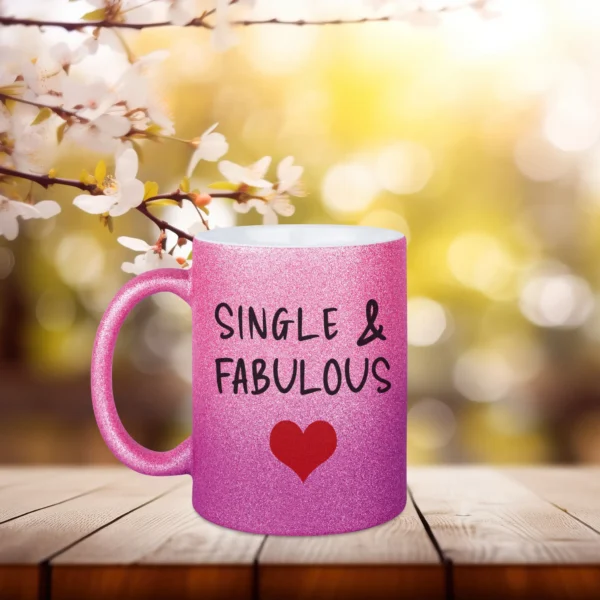 pink lila tasse single and fabulous links | tassenparadies.de