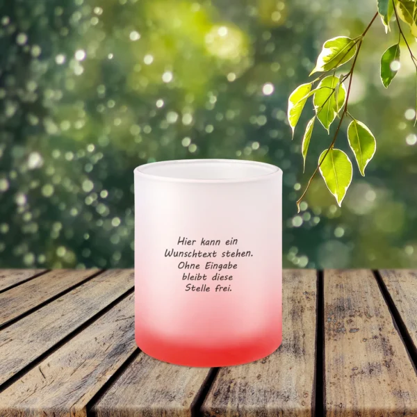 Alternative view of Träume zu zweit - Satinierte Glastasse