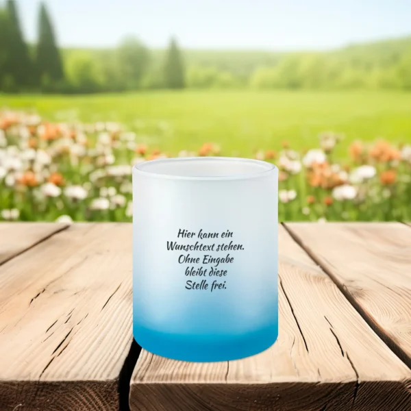 Alternative view of Liebe ohne Worte - Satinierte Glastasse