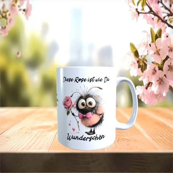 tasse diese rose ist wie du wunderschön