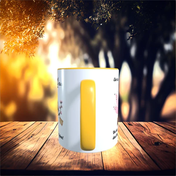 tasse du bist das beste in meinem leben goldgelb Left | tassenparadies.de